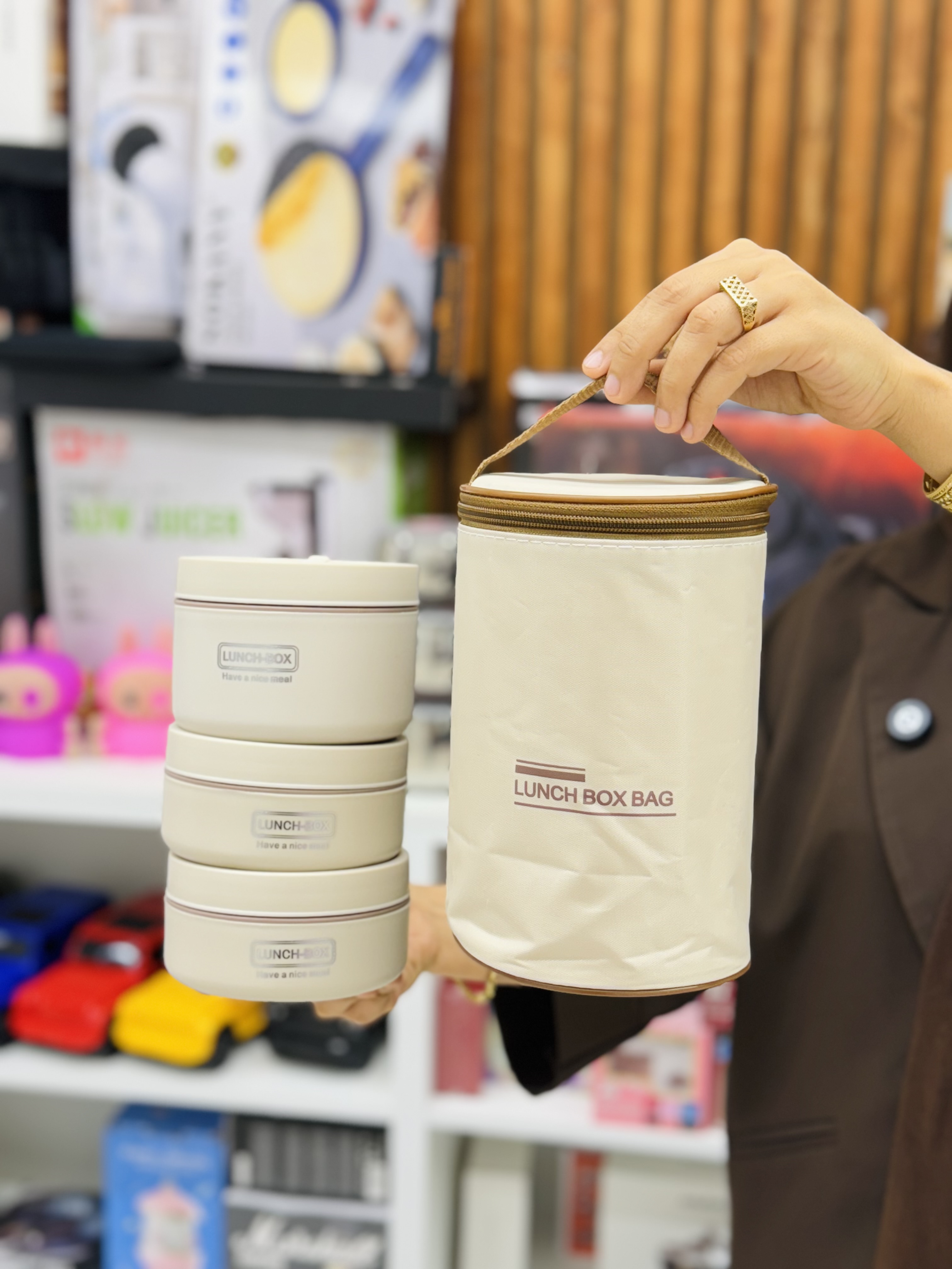 ظرف غذا کیف دار ۳ تایی